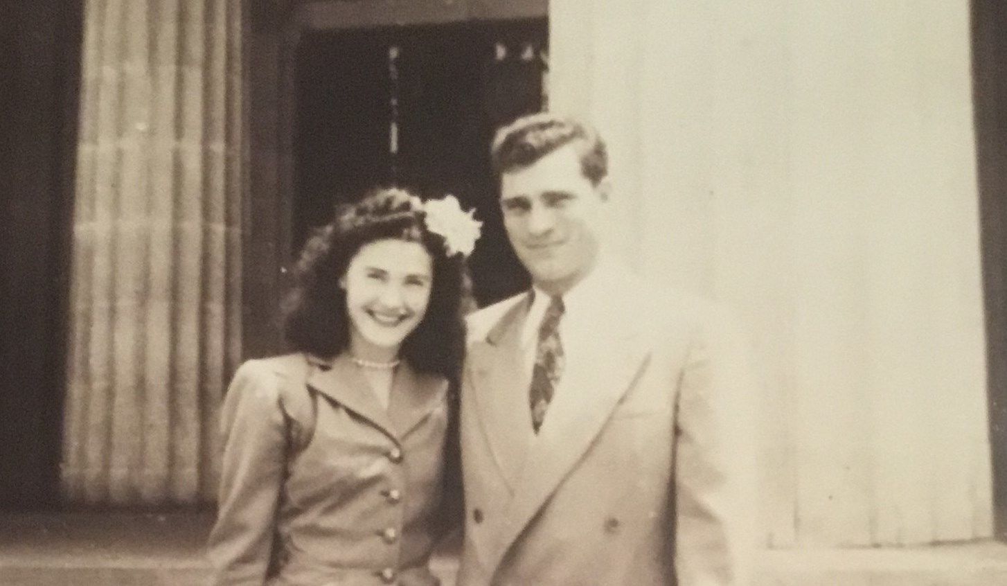 Val and Elizabeth Heim on Wedding Day, 1948